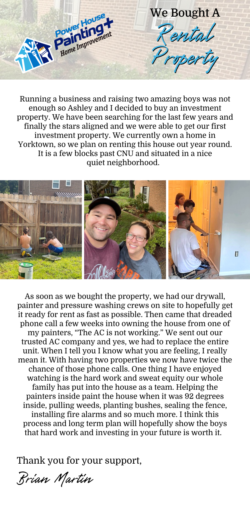 We Bought A Rental Property Infographic