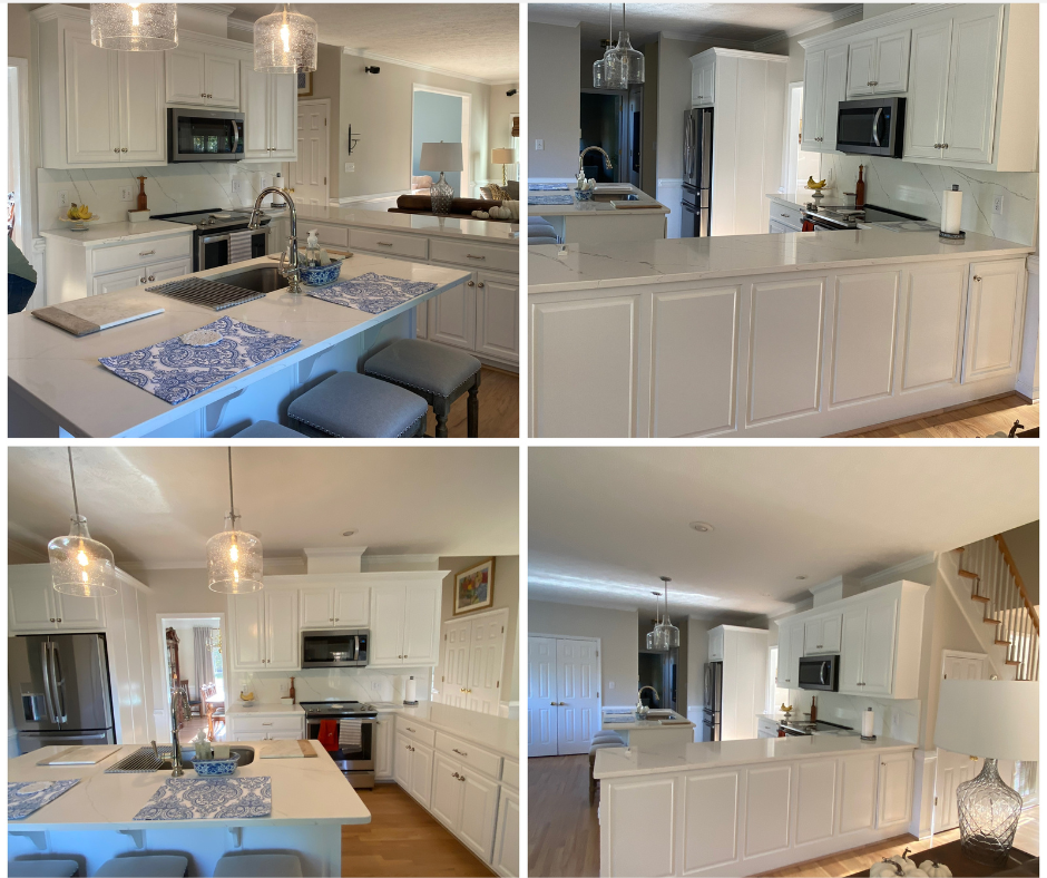 Kitchen cabinet painting project in Yorktown, Virginia